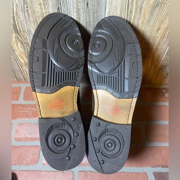 NEW Harley Davidson # D93192 Brown Leather Ankle Boot Riding Biker Boots 13 - Picture 10 of 12